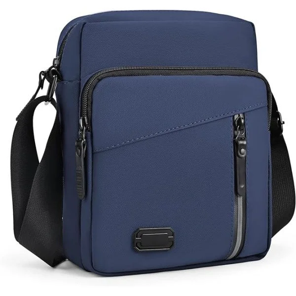 Herre Taske Herre Skuldertasker med Flere Lommer Casual Herre Skuldertaske Herre Tasker til Daglig Brug Rejse(19*9*24cm)