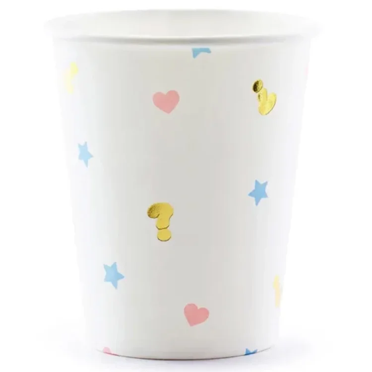 Gender Reveal Pappersmugg 6-pack - Gender Reveal Dekoration - Kalaslagret.se