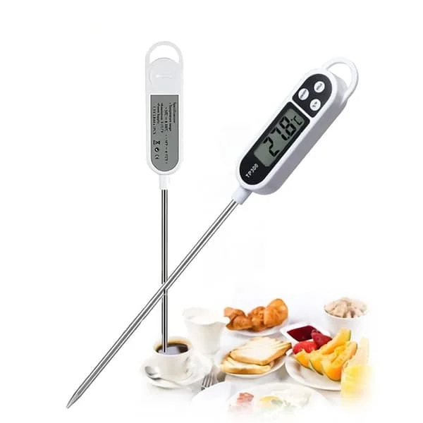Digital Meat Thermometer for Kitchen, with Stainless Steel Probe, Waterproof Kitchen Thermometer for Food.