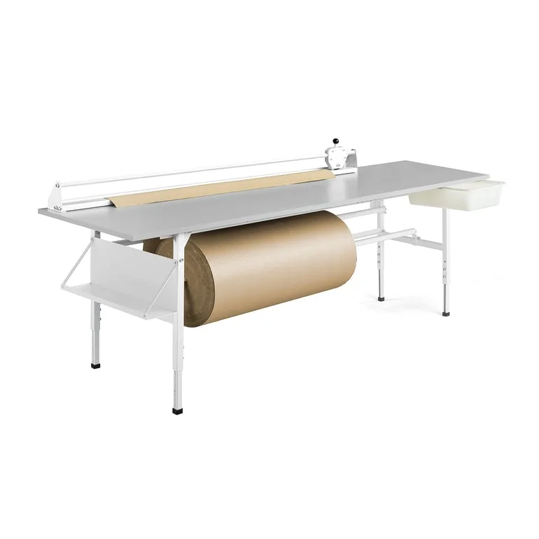 Packing workstation SEND, 2400x800 mm, grey