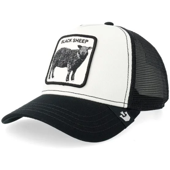 Goorin Bros. - Svart trucker Keps - The Black Sheep White/Black Trucker @ Hatstore
