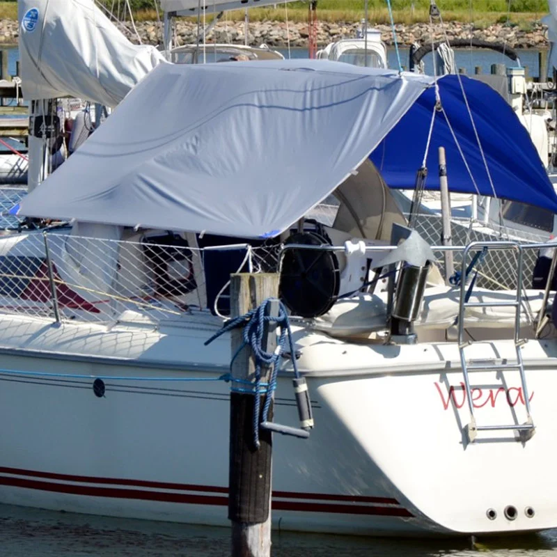 Zonnescherm / zonbescherming boot Robline Boom Sun Cover, vierkant, 350 x 350 cm + lijn + lengteversteller + haakjes