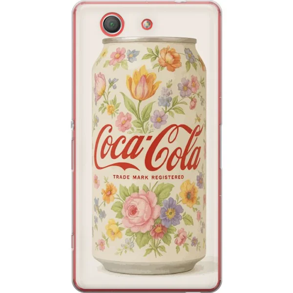 Kompatibelt Mobilskal till Sony Xperia Z3 Compact Vintage-inspirerad läskburk med blommor och romantisk pastellkänsla