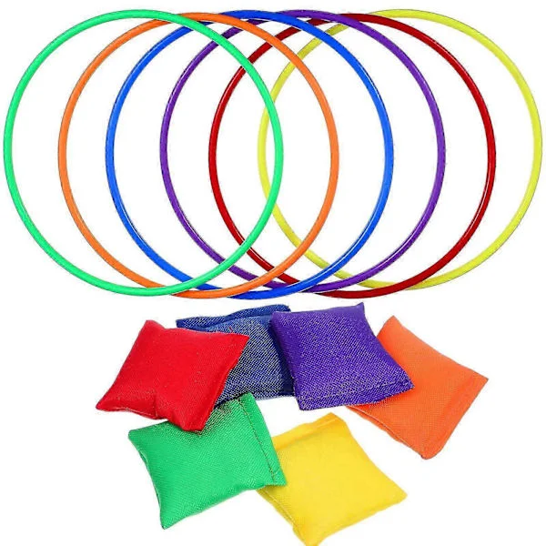 1 Sæt Ring Toss Spil Børn Bean Bag Toss Børnespil Kaste Bean Bag Karnevalsspil Indendørs Udendørs Spil[D]