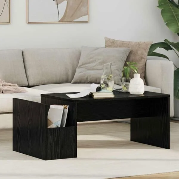 Soffbord Vidaxl Soffbord Svart ek 90 x 45 x 35 cm Ingenjörsträ
