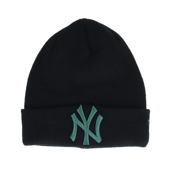 New Era - MLB Zwart cuff Beanie - Kids New York Yankees Toddler League Essential Knit Black/Petrol Cuff @ Hatstore