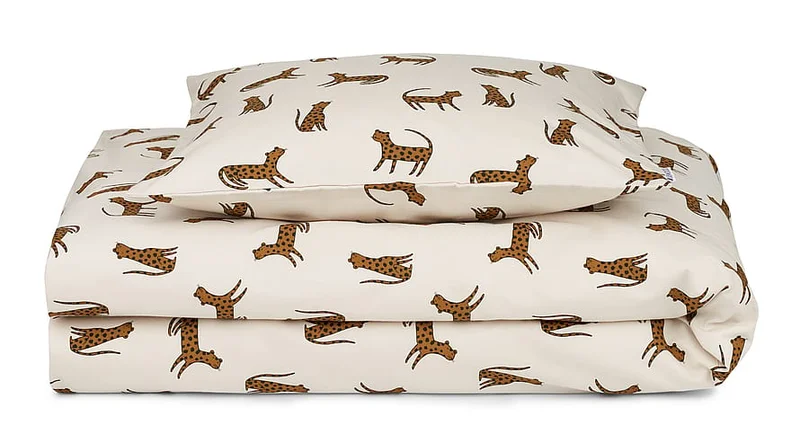 LIEWOOD Babysengetøj I Økologisk Bomuld Leopard / Sandy 70 x 100 cm, Børn & Forældre, Sengetøj, Dyner & Puder, Sengetøj