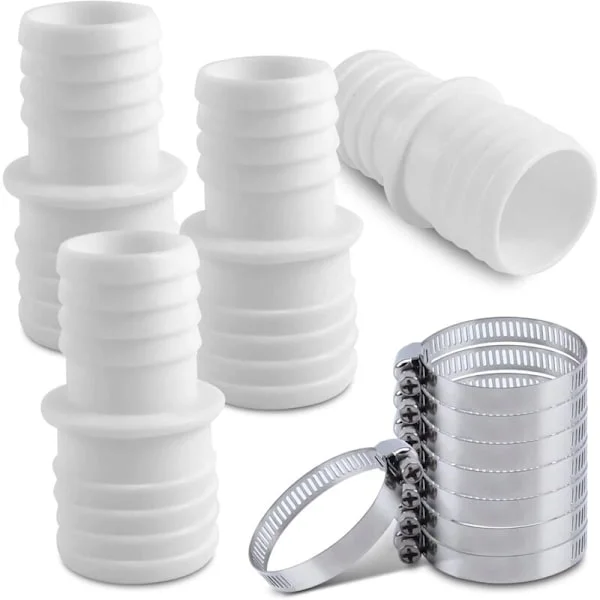 4 st slangkopplingar för pool, slangkoppling med slangklämmor, 32 mm till 38 mm slangkoppling för pool, slangadapter för pool, slang A