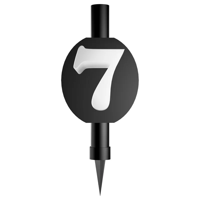 Svart Isfakkel med Tallet 7