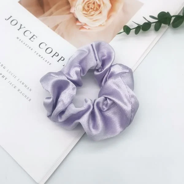 6 Pcs Satin Hair Scrunchies, Large Intestine Hair Scrunchies, Simple Hair Scrunchies, Ponytail Bands, Holders for Women - Purple