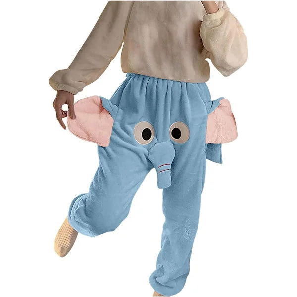 Roliga Elefantbyxor, Söta Tredimensionella Par-Pyjamasbyxor, Parpresenter för Kvinnor och Män