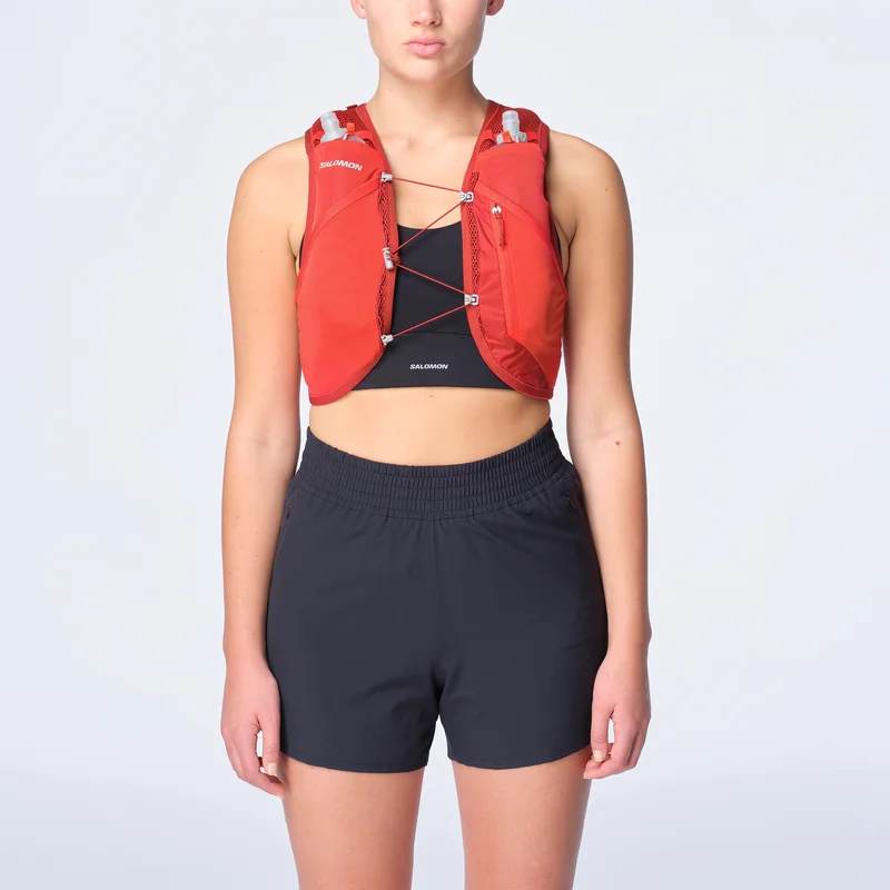 Salomon - Løpevester Bager og sekker Active Skin 4 Set - RED Dahlia / High Risk RED