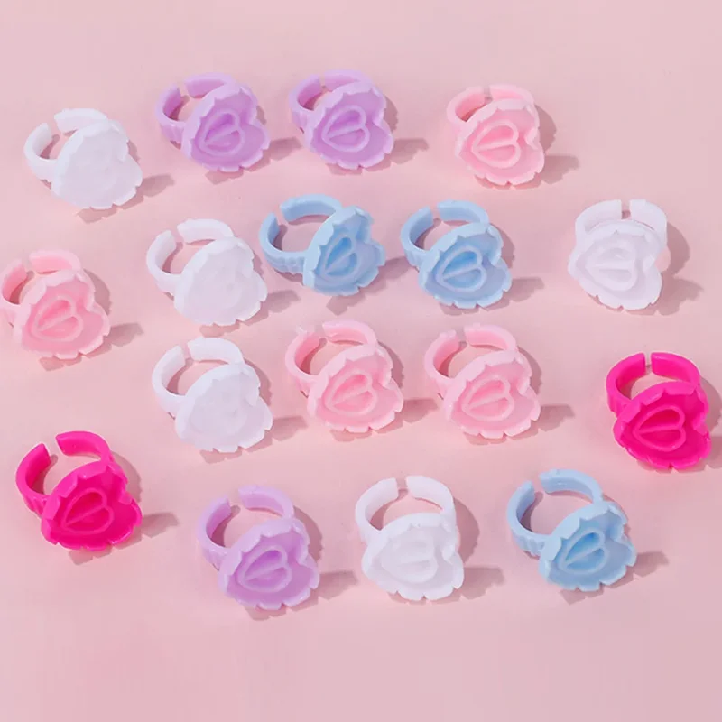 AliExpress - 100 PCS Anneaux de colle jetables pour extensions de cils / nail art / tatouage Blossom Smart Cup – Outils et fournitures d'extension