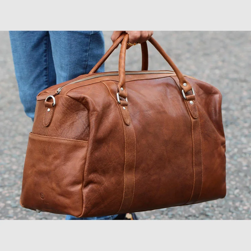 Borsa da viaggio California marrone chiaro per uomini - Borse in pelle