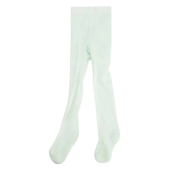 Baby Strømpebukser Leggings Bomuld Blød Åndbar Varme Strømper Småbørn Strømpebukser Skridsikker (Lysegrøn)