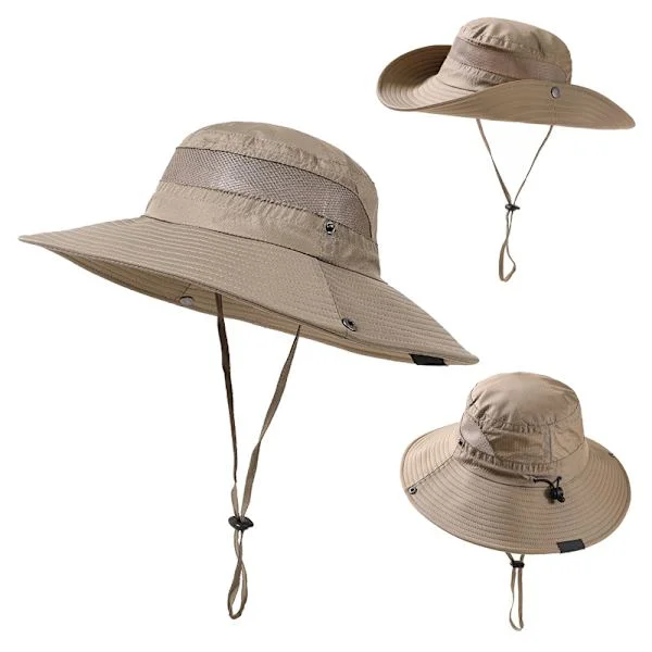 Dam solhatt utomhus sommar vandringshatt damskydd keps, hopfällbar Army Green 56-60cm