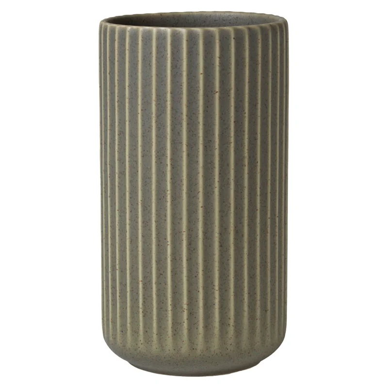 Lyngby porcelæn Vase 20,5 cm, olivengrønn