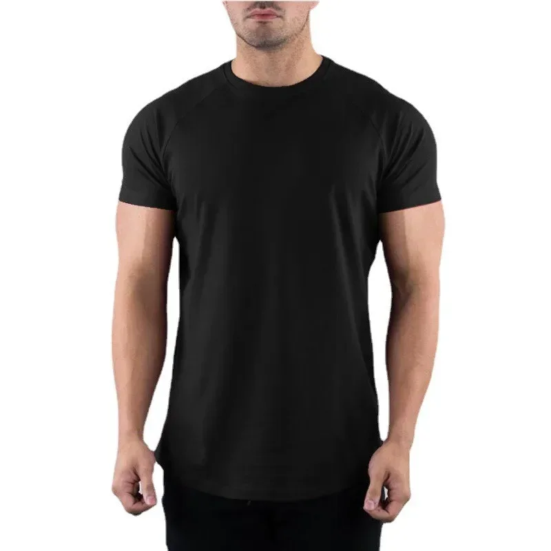 AliExpress - Plain Gym T-shirt Männer Sommer Fitness Kleidung Oansatz Kurzarm T shirt Baumwolle Slim Fit T-shirt Bodybuilding Workout Tees Tops