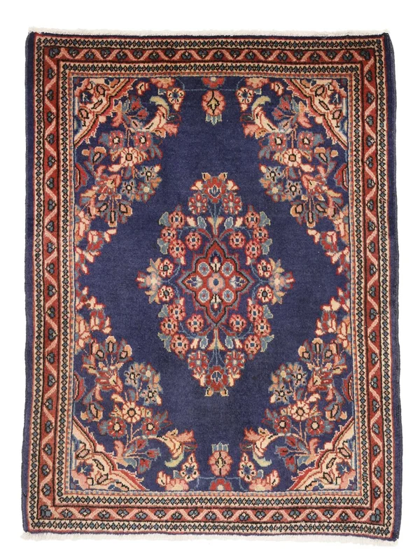 Sarouk Rug Oriental Black/Dark Red (Wool, )