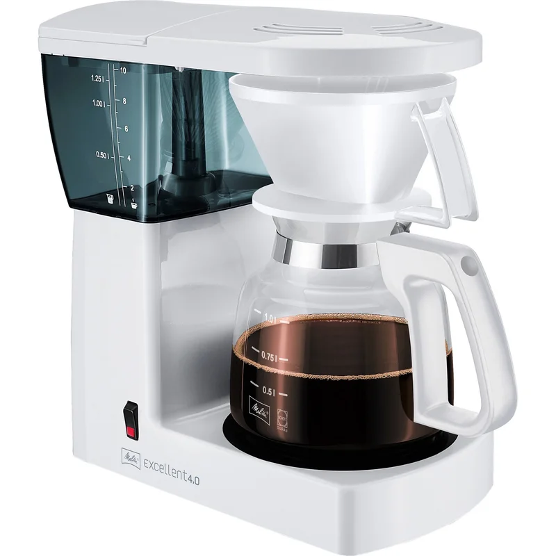Melitta Excellent 4.0 Hvit Kaffetrakter - Kjøp kaffemaskin hos Bakeren og Kokken