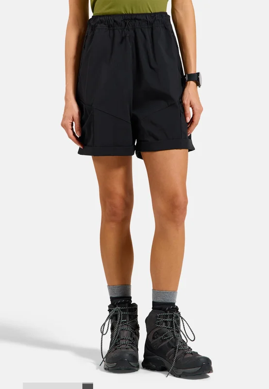 Odlo Women's Essential Cargo Baggy Shorts, L, black