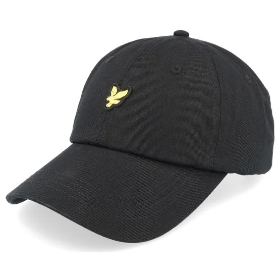 Lyle & Scott - Black unconstructed Czapka Z Daszkiem - Baseball Cap Jet Black Dad Cap @ Hatstore