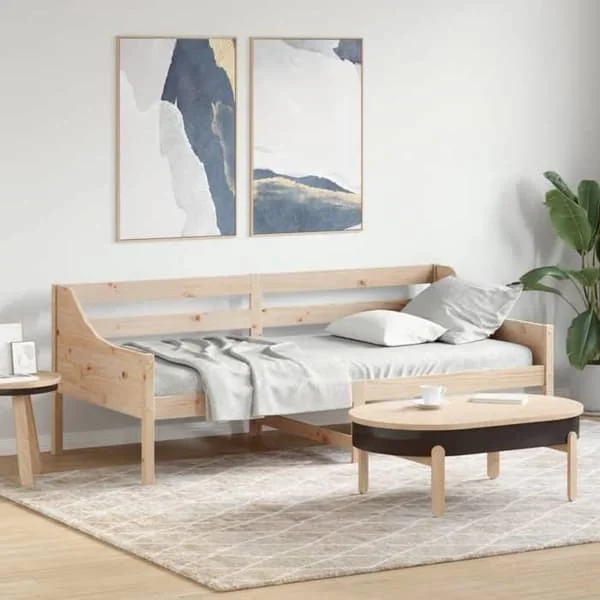 vidaXL Sängsoffa utan madrass 90x200 cm massiv furu 842830