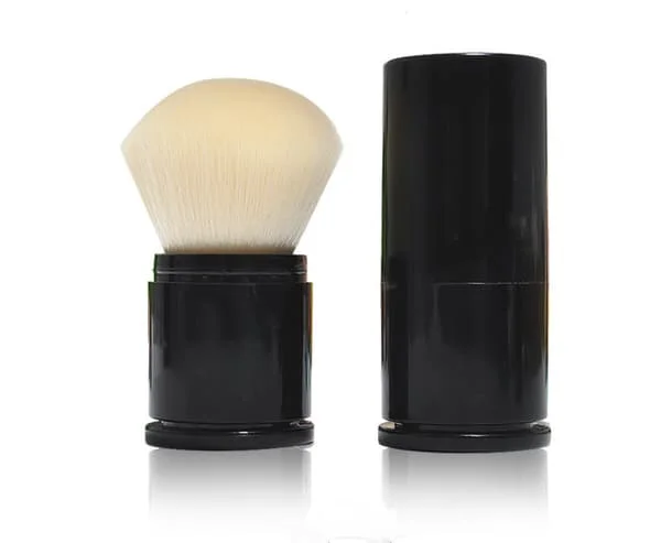 1 pc Portable Black Powder Brush Telescopic Blush Brush Makeup Brush Multifunctional Beauty Makeup Tool (White)