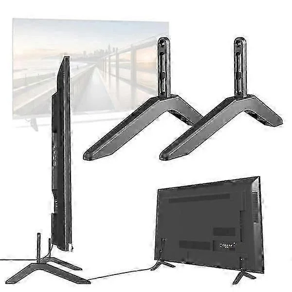Universell TV-ställbas – Kompatibel med 32–65 tums Samsung TV-apparater – Bordstativ i aluminiumlegering – Justerbar höjd | Premiumgåva – Vit