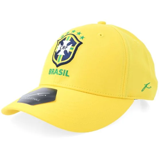 Fan Ink - Football Gul adjustable Caps - Brazil Football Beyond Borders Yellow Adjustable @ Hatstore