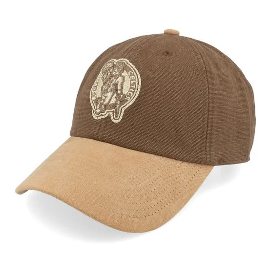 Mitchell & Ness - NBA Braun unconstructed Cap - Boston Celtics Lux Chain Vintage Brown/Tan Dad Cap / Unconstructed @ Hatstore
