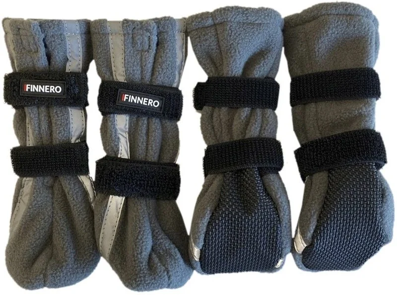 FinNero Hundsko HALLA Reflex Grå XXS-S 4-pack