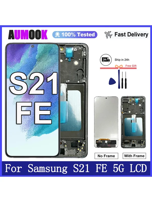 AliExpress - Nouvel écran AMOLED de 6,4 pouces pour Samsung Galaxy S21 FE 5G, écran LCD, écran tactile, numériseur pour Samsung S21 FE, remplacement 