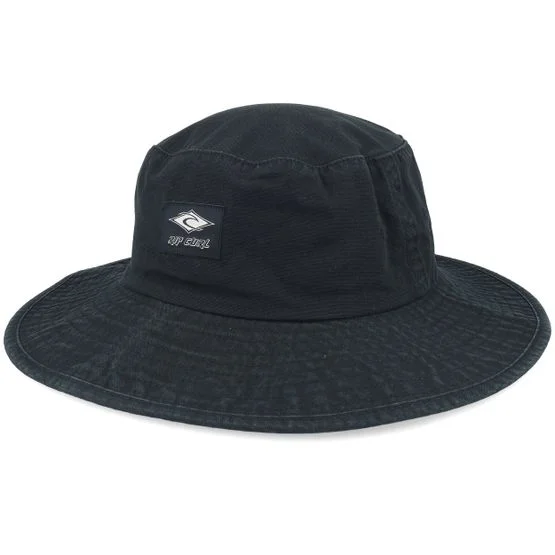 Rip Curl - Sort bucket Hat - Classic Surf Mid Brim Hat Black Bucket @ Hatstore
