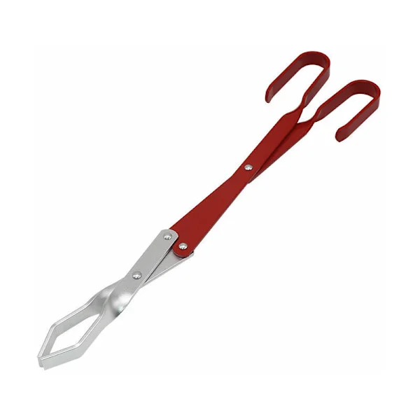 Camping Aluminium Sax Sax, BBQ Sax, Extra Lätt Sax, Grilltillbehör för BGE, Easy Control Food Grillverktyg med Rött Handtag