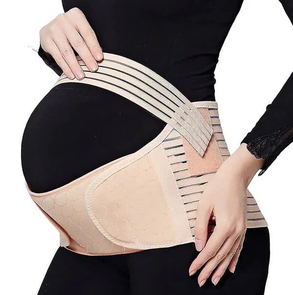 Maternity Belt Pregnancy Belt Belly Band Waistband Back Belt Belly Belt Support Support, Beige, One Size