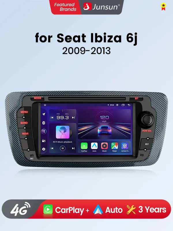 AliExpress - Junsun Wireless CarPlay for Apple Android Auto Car Radio for Seat Ibiza 6j 2009 2010 2011-2013 GPS Multimedia Stereo TouchScreen