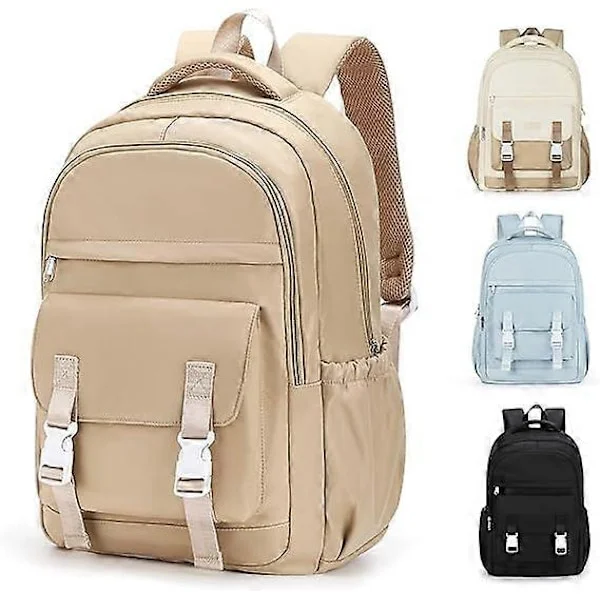Backpack for School Girls, School Bags for Girls, High School, Lightweight School Bag, College Laptop Backpack, Book Bag, Work Bag B4-khaki