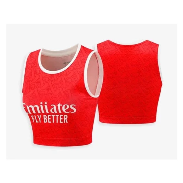 26 Arsenal Hjemme Ermeløs Crop Top for Kvinner Rød Fotball Treningsvest