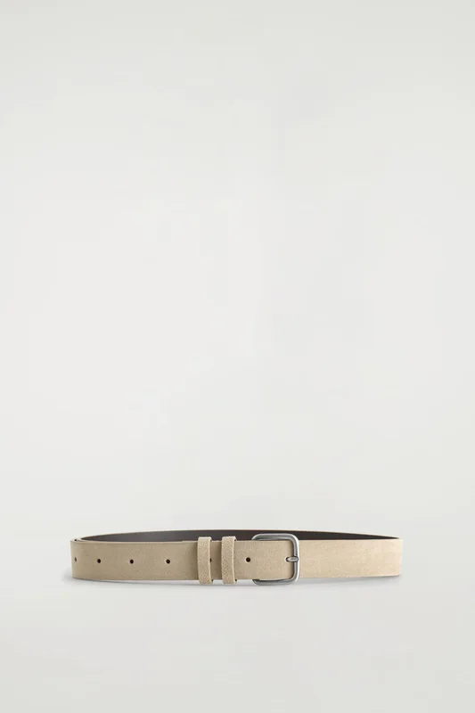 COS Women's Classic Suede Belt in Beige
