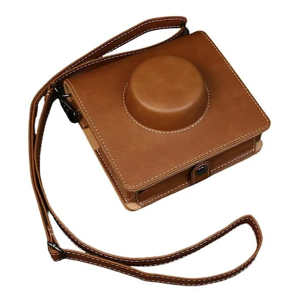 【BQ】For Fujifilm Instax Wide Evo Camera Bag Portable PU Leather Case with Shoulder Strap