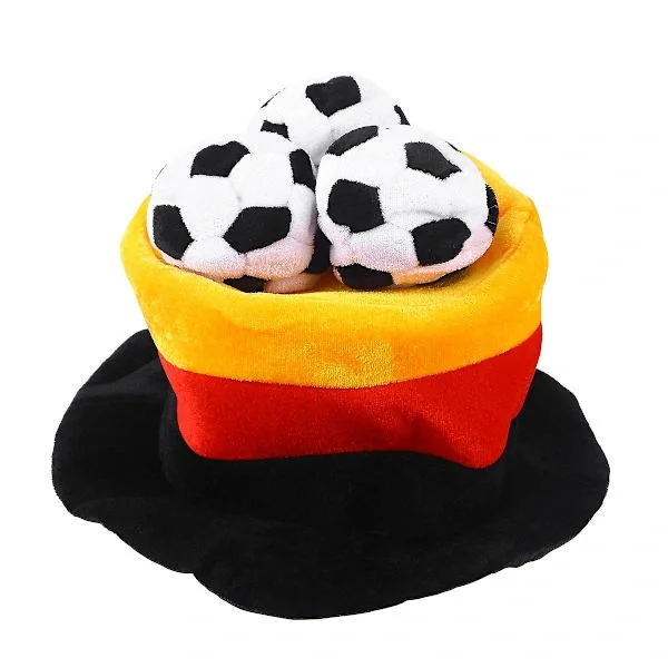 Fotballfest Flosshatt Myk Bomull Fotballfan Kostymehatt for Barn og Voksne Halloween Karneval Sceneshow 27 x 28 x 28 cm
