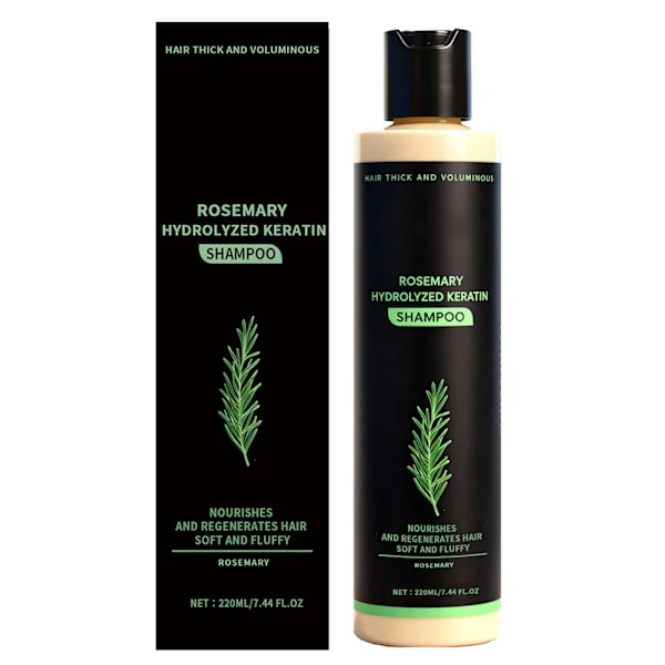 Hårvækstshampoo med rosmarin Naturlig hårfortykkelse Rosmarin Hydrolyseret Keratin Shampoo til alle hårtyper