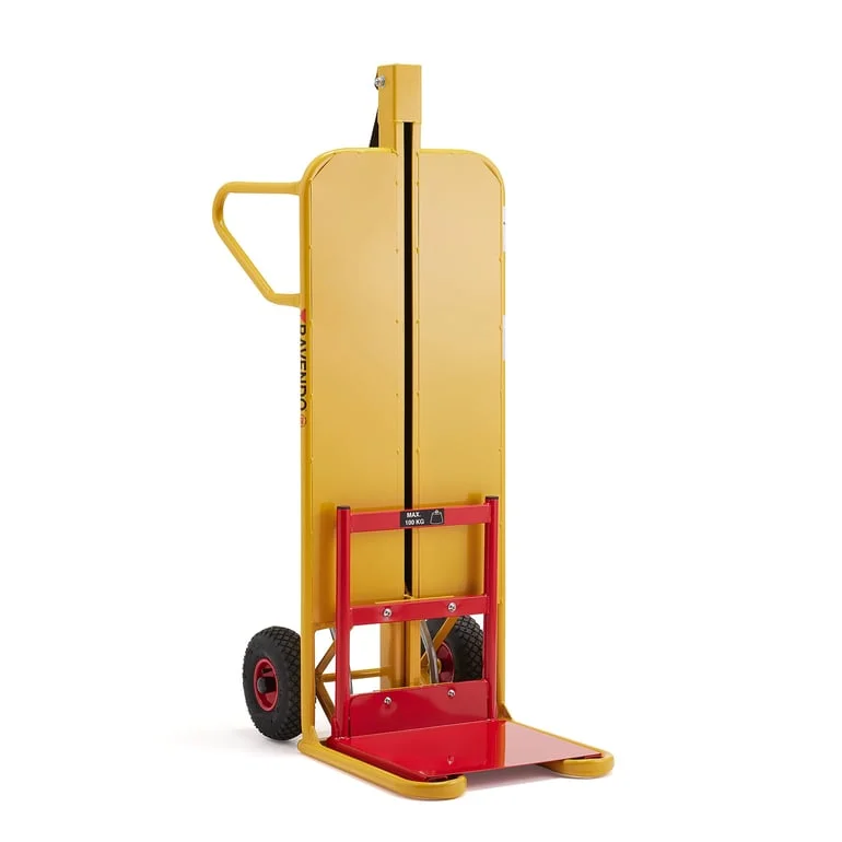 Sack truck HOIST, with manual lift table, 100 kg load, 30-1020 mm lift height