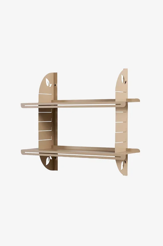 Hanah Home - Dekorativ vegghylle i metall Lena - Beige - Vegghyller - Fra Homeroom