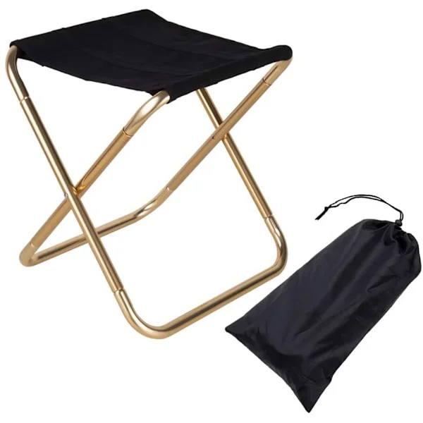 Viktig vandringsutrustning för utomhusbruk, bärbar campingpall med ben i aluminiumlegering, hopfällbar fotpall för snabba raster, lätt och hållbar, 