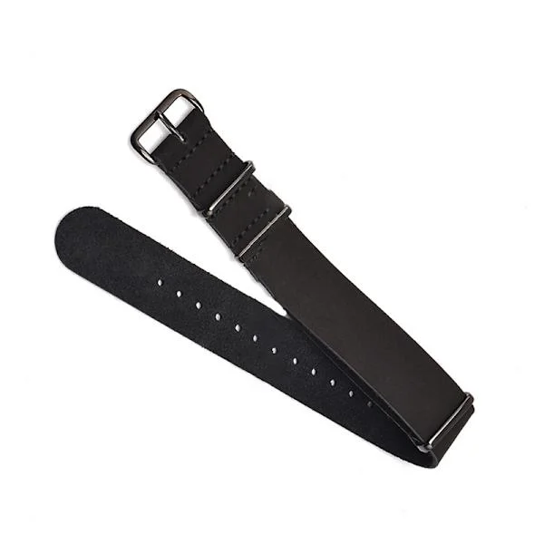 Classic Black Leather Watch Strap 18mm 18mm
