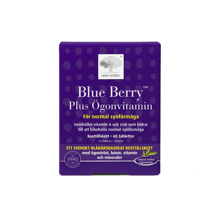 New Nordic Blue Berry Plus Ögonvitamin 60 tabletter zink