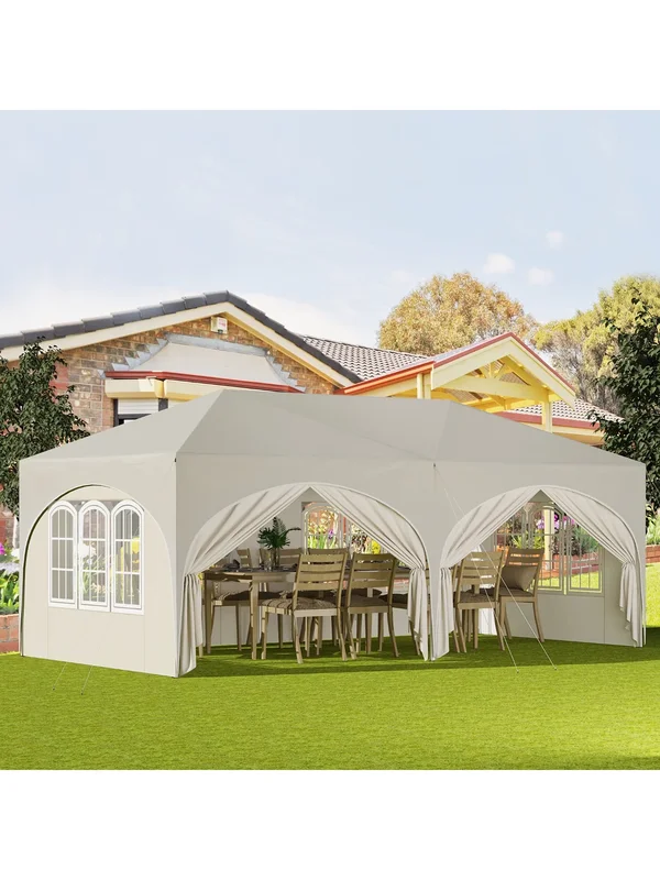 AliExpress - WOLTU Verstellbarer 3x6m Falt-Pavillon mit 6 Seitenwänden, wasserdicht, UV-Schutz, Partyzelt mit Tragetasche für Picknick