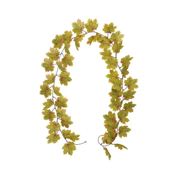 Imiteret ahornblad efterårsrattan G kunstige blomster, 1* rattan kunstige blomster små (plastik, én størrelse)